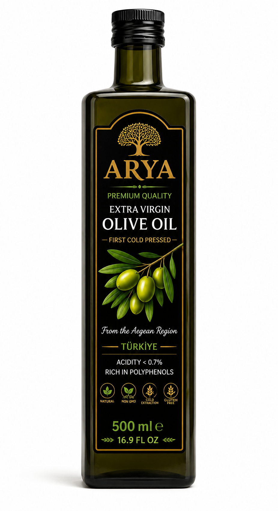 ARYA Premium Extra Virgin Olive Oil – 500 mL