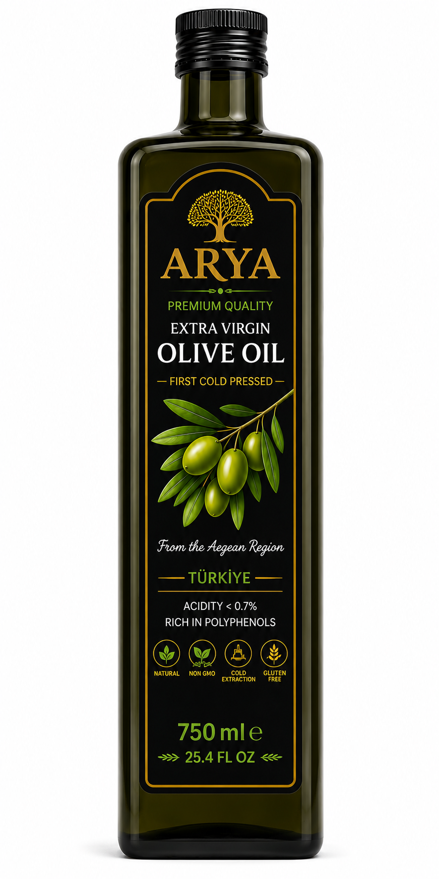 ARYA Premium Extra Virgin Olive Oil – 750 mL