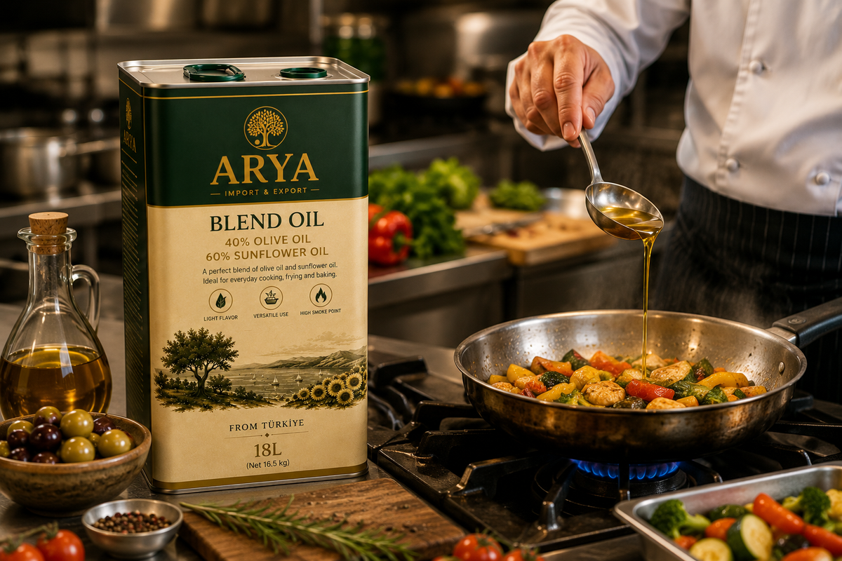 ARYA Blended Oil – 40% Olive Oil / 60% Sunflower Oil – 18L