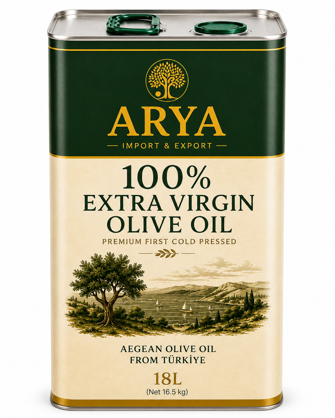 ARYA Extra Virgin Olive Oil – 18L Foodservice Tin