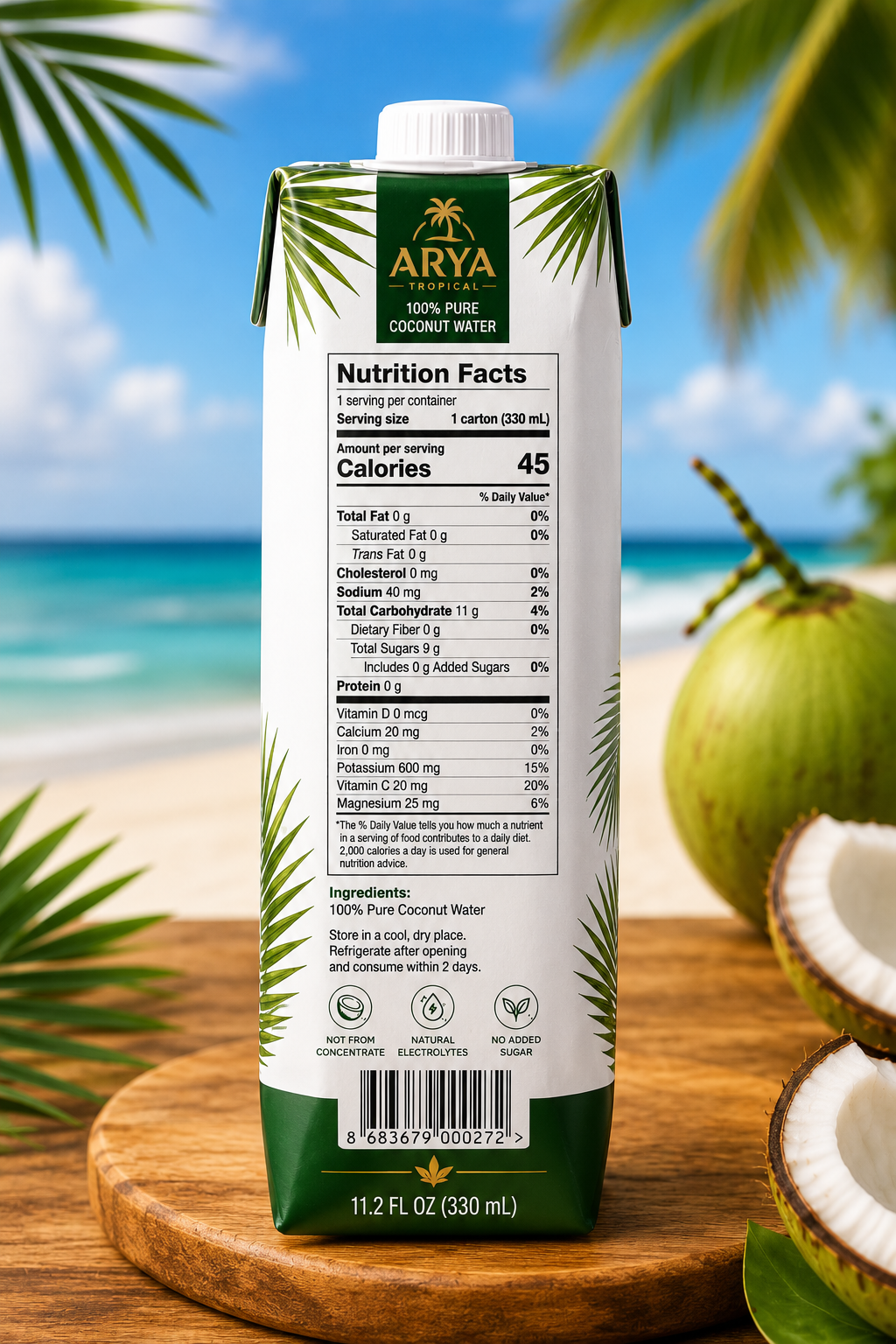 ARYA Tropical 100% Pure Coconut Water