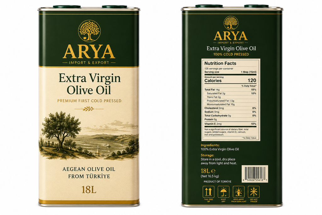 ARYA Extra Virgin Olive Oil – 18L Foodservice Tin