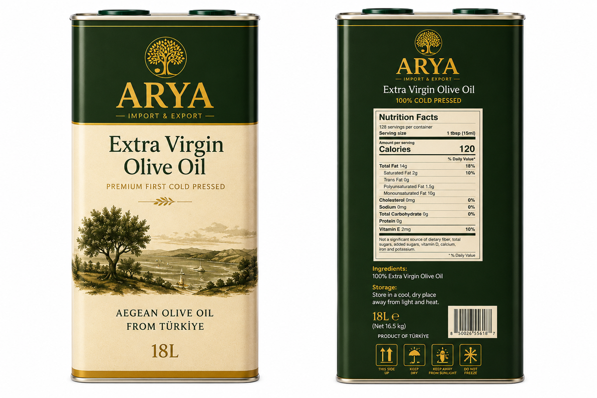 ARYA Extra Virgin Olive Oil – 18L Foodservice Tin